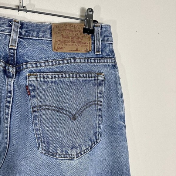 VTG Levis 550 Mom Jeans Relaxed Fit Tapered Leg Hi-Rise Blue Sz 30” Waist READ - Picture 5 of 7